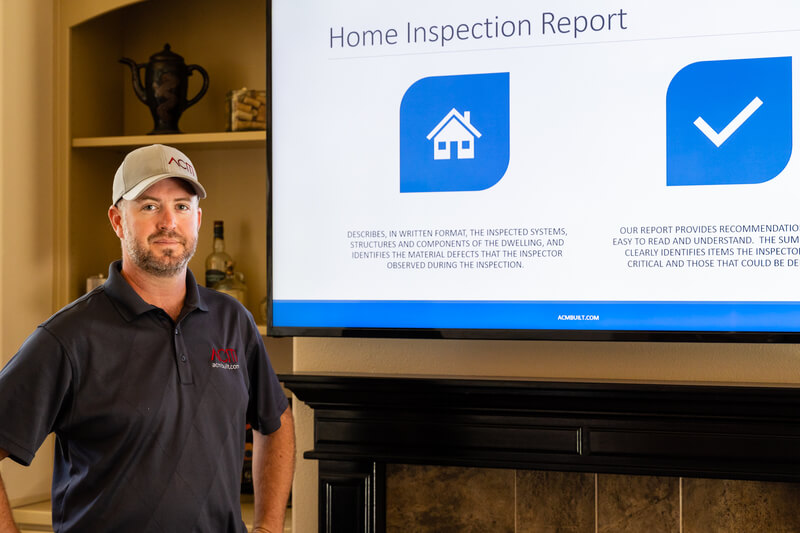 Home Inspection Report on Big Screen - ACM Home Inspection